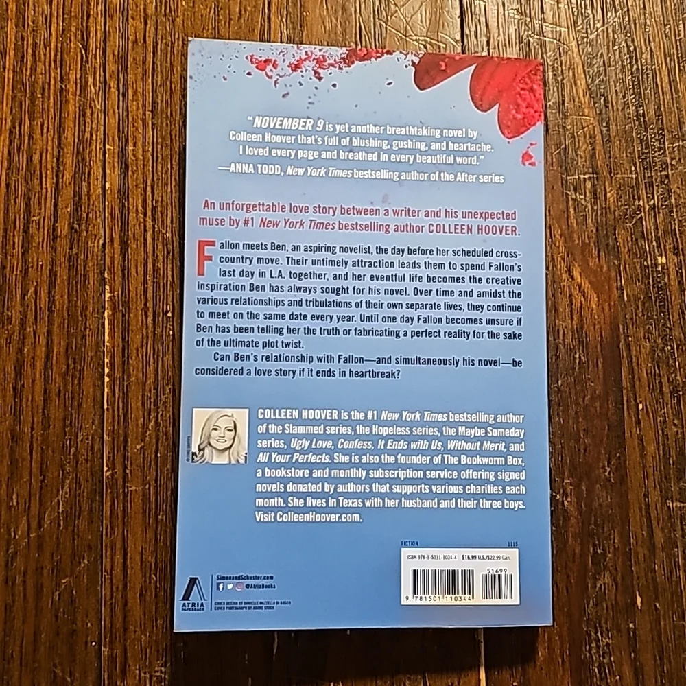 November 9 by Colleen Hoover paperback - Picture 3 of 3